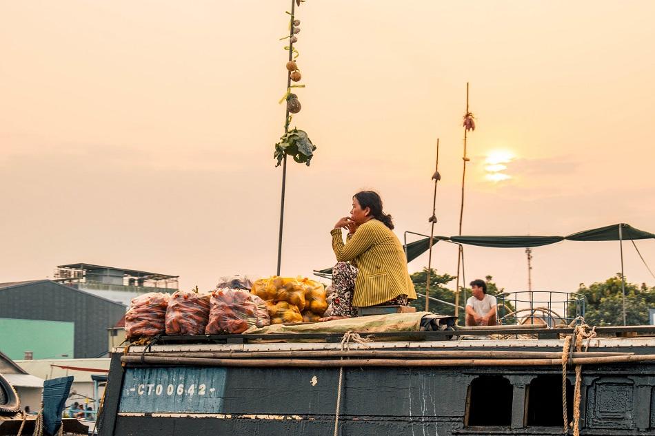 Cai Rang floating market Mekong Delta Vietnam
