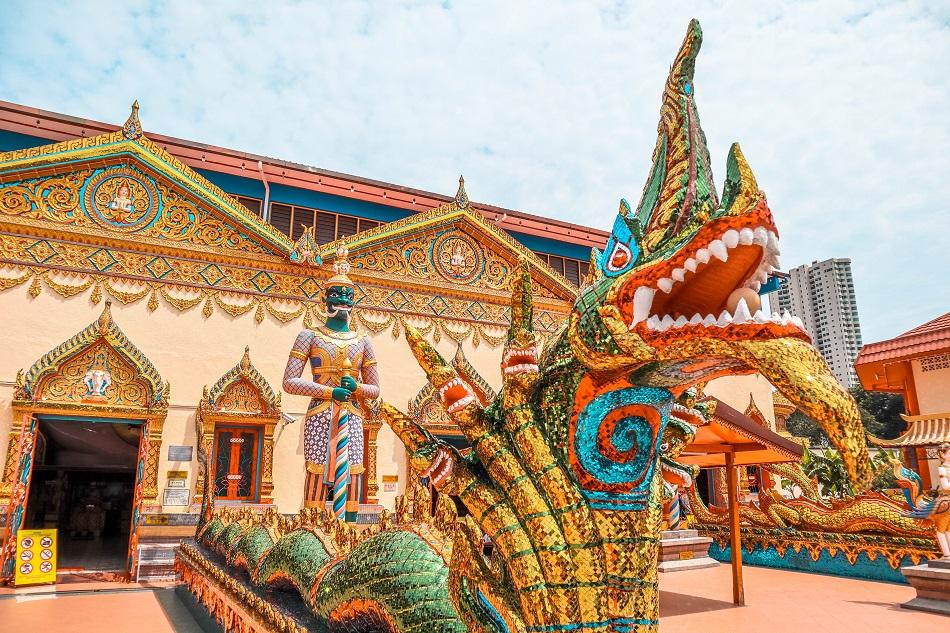 Wat Chaiyamangalaran Thai Buddhist Temple in George Town, Penang