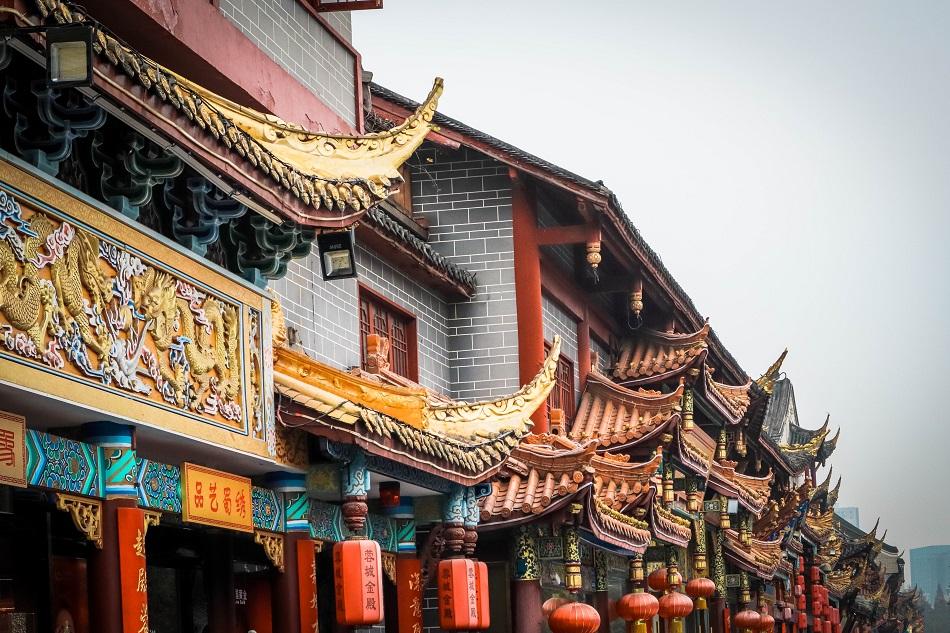 Qintai Road buildings, Chengdu
