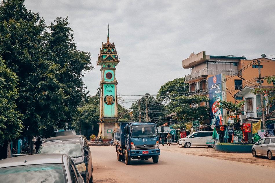 Hpa An Clock Tower city center