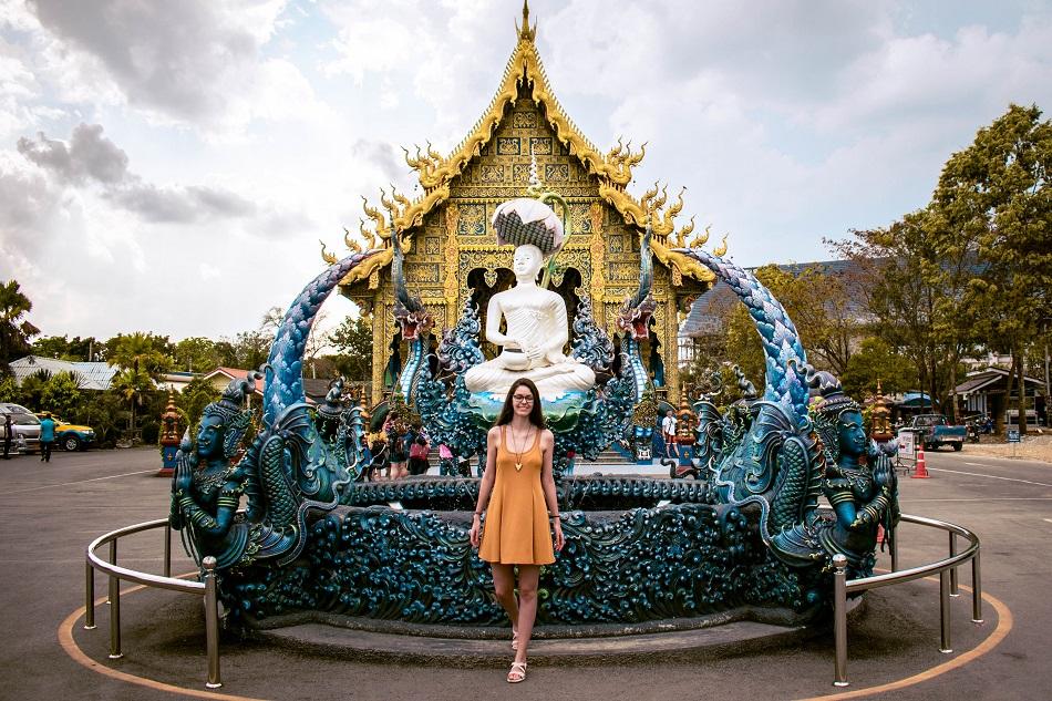 Blue Temple Chiang Rai, also known as Wat Rong Seua Ten