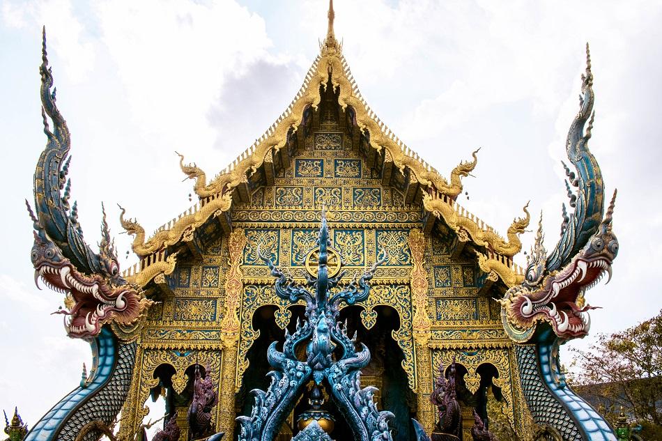 Blue Temple Chiang Rai, also known as Wat Rong Seua Ten