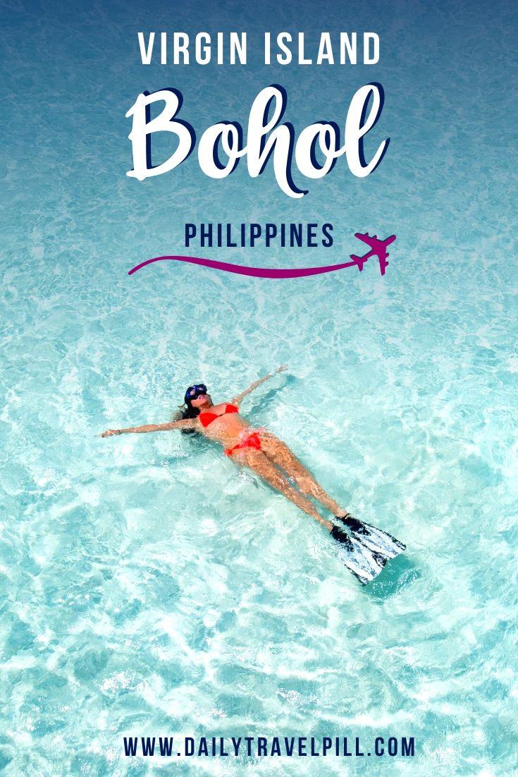 Girl swimming at Virgin Island Bohol