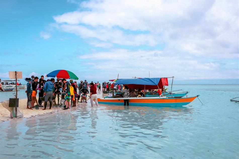 Floating restaurants at Virgin Island Panglao, Bohol