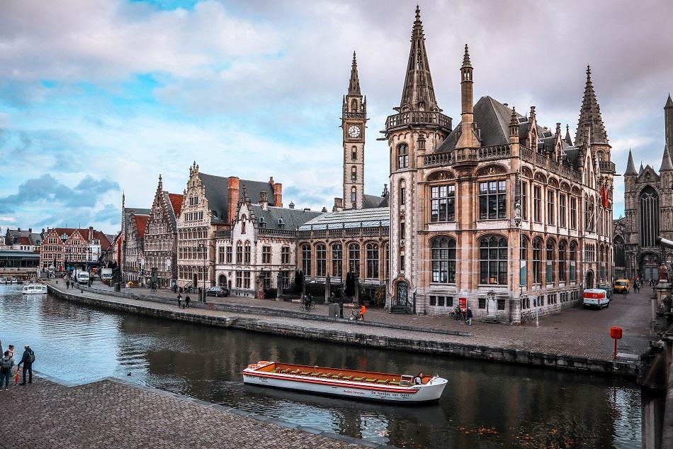 View from Graslei and Korenlei, Ghent