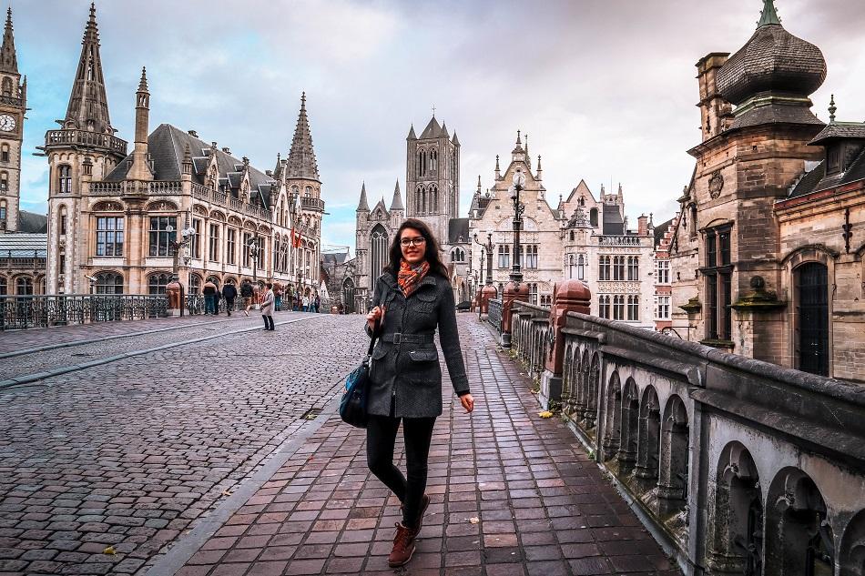 Girl on St. Michael’s Bridge, Ghent