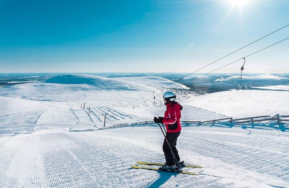 Yllas ski slopes in Lapland, Finland