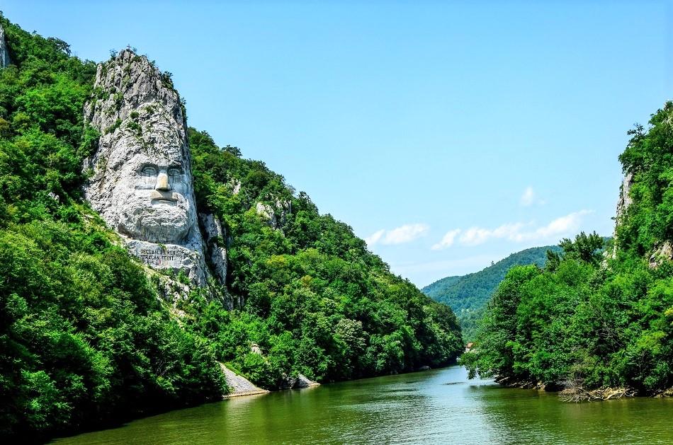 Decebal Statue Danube Romania