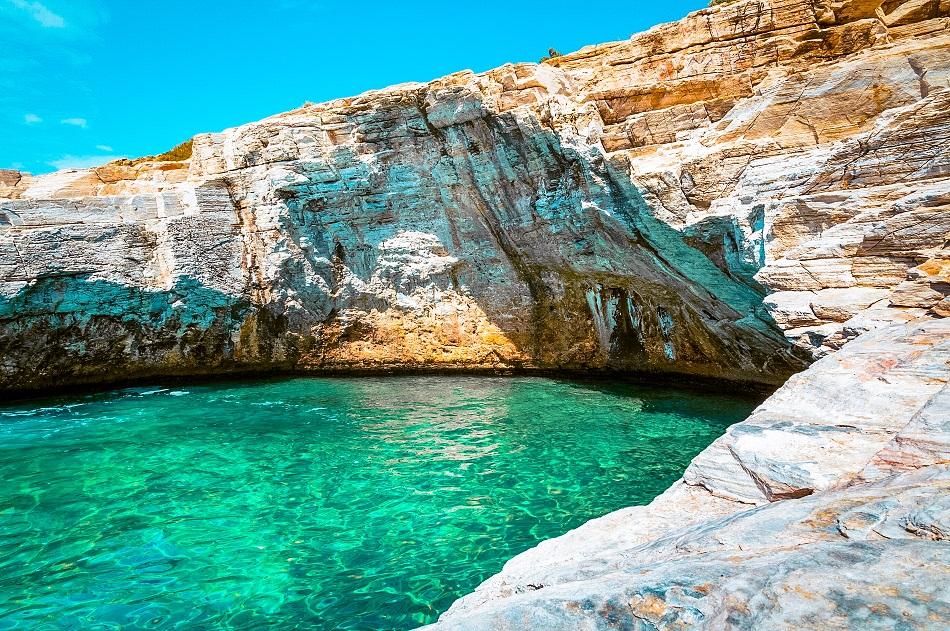Giola Beach and Natural Pool, Thassos, Greece