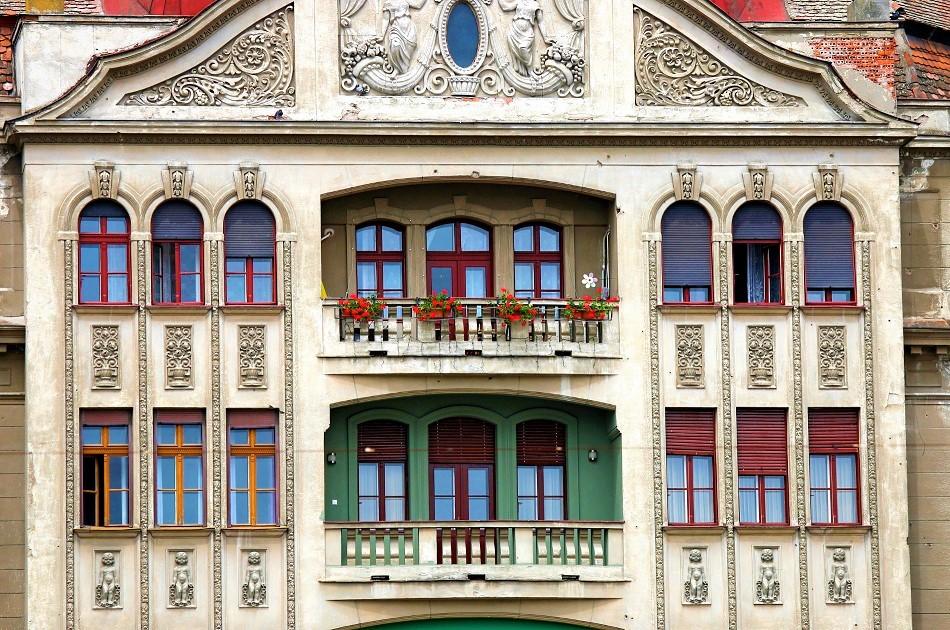 Building facade in Romania
