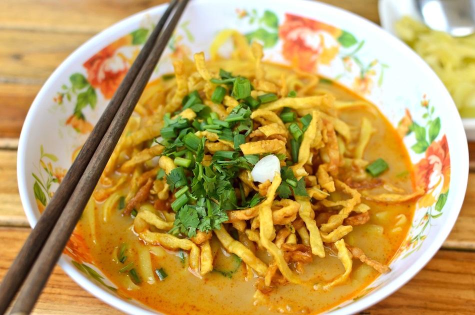 Num Banh Chok noodle soup from Cambodia