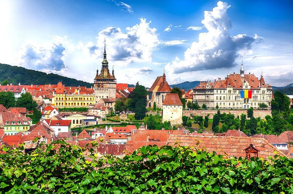 Aerial view of Sighisoara