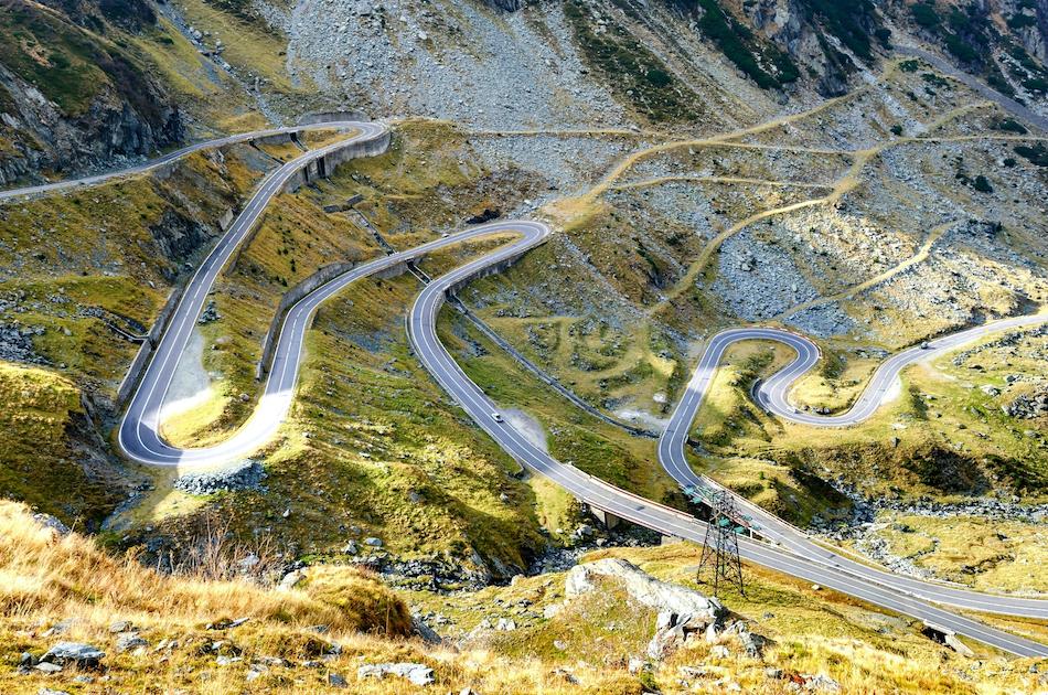 Transfagarasan Highway Romania hairpins