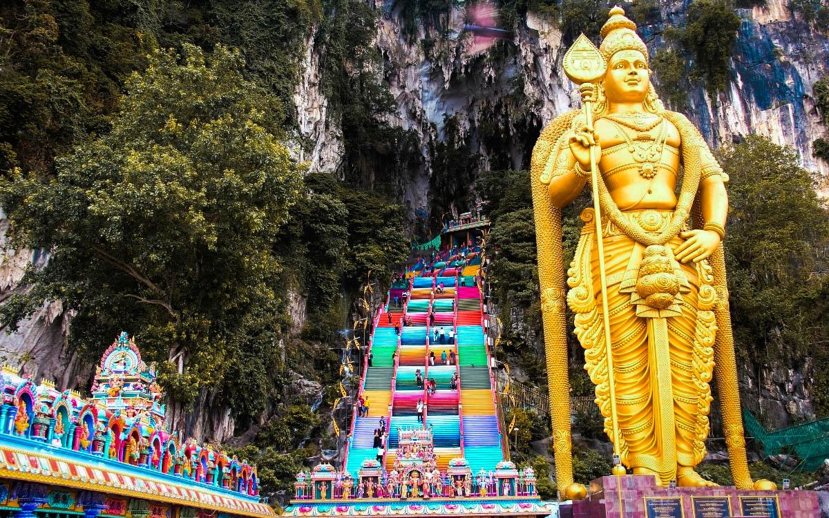Batu Caves - most colorful destinations in the world, vibrant cities, colorful cities, colorful earth, vibrant places around the world