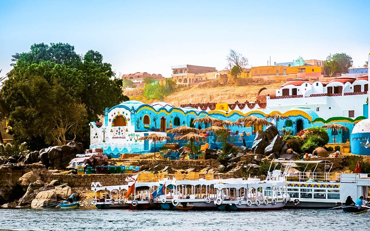 Nubian Village Egypt - most colorful destinations in the world, vibrant cities, colorful cities, colorful earth, vibrant places around the world