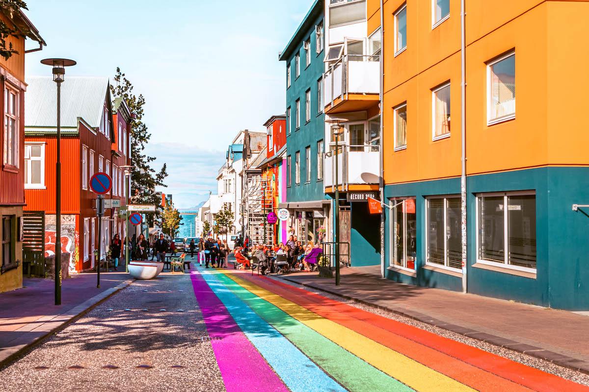 Reykjavik Rainbow Street Iceland