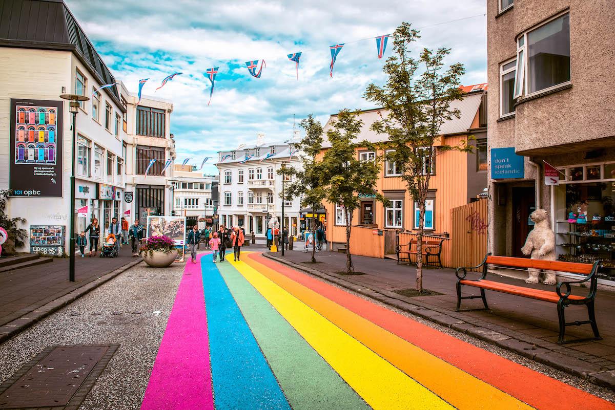 Reykjavik Rainbow Street Iceland