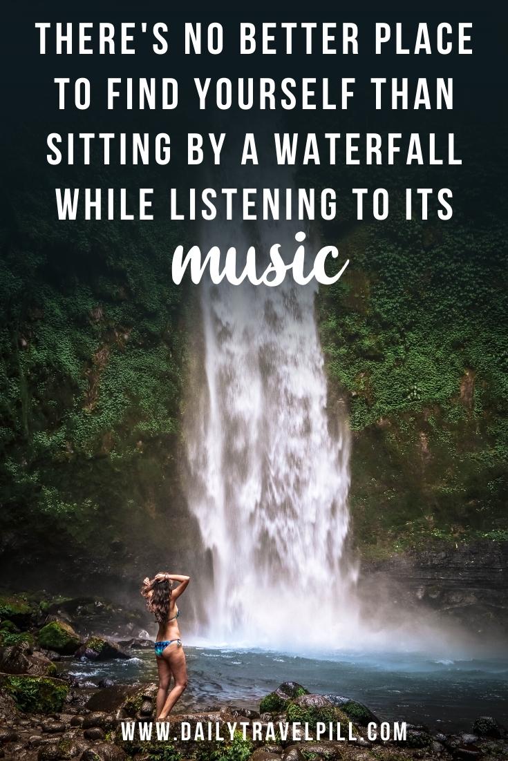 quotes about waterfalls, sayings about waterfalls, inspirational quotes about waterfalls, waterfall captions for Instagram, funny waterfall quotes, instagram captions about waterfalls