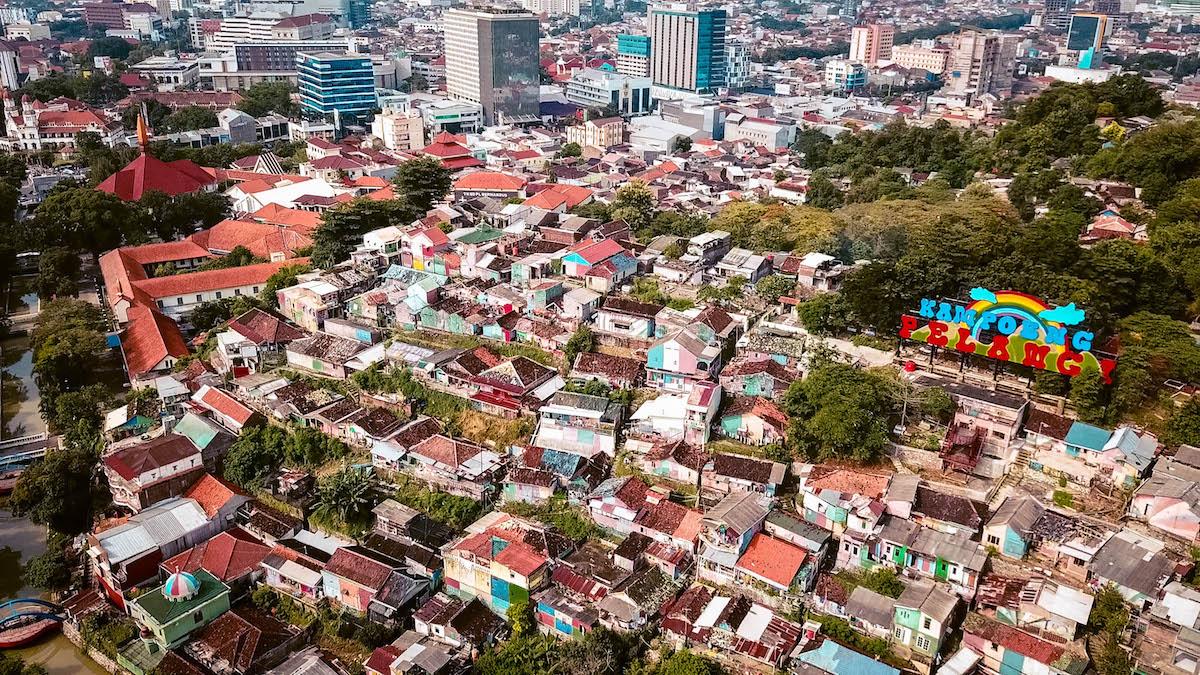 Semarang Rainbow Village on Java Island, Indonesia - Kampung Pelangi