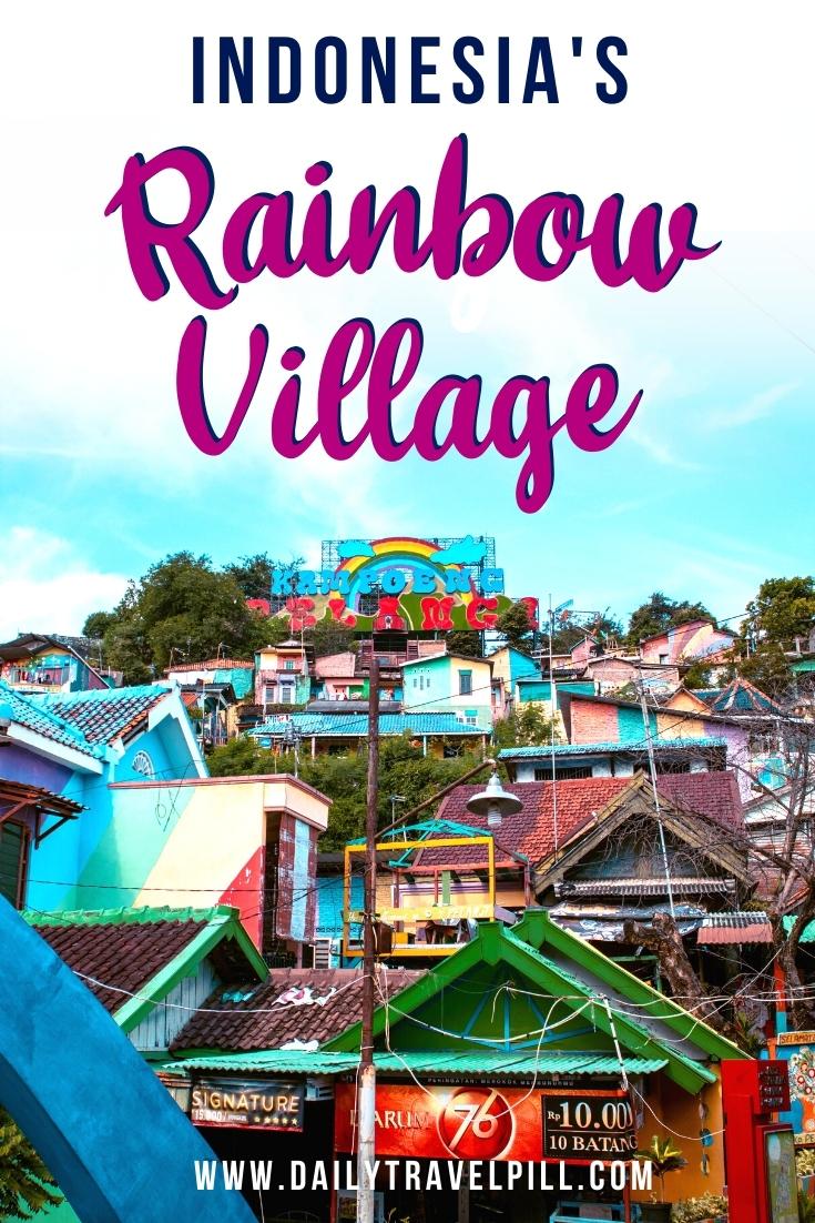 Semarang Rainbow Village on Java Island, Indonesia - Kampung Pelangi