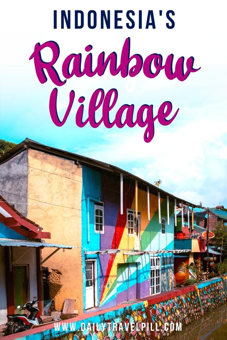 Semarang Rainbow Village on Java Island, Indonesia - Kampung Pelangi