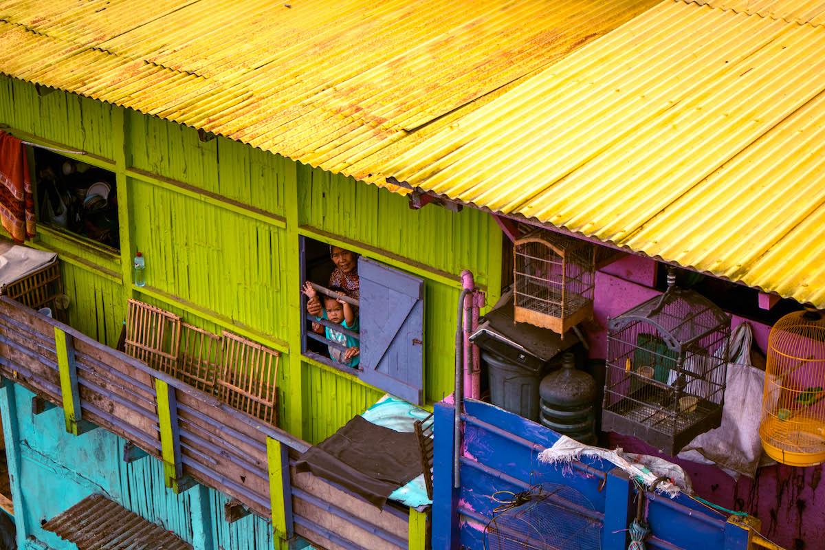 Kampung Warna Warni Jodipan - Rainbow Village in Malang, Island Java