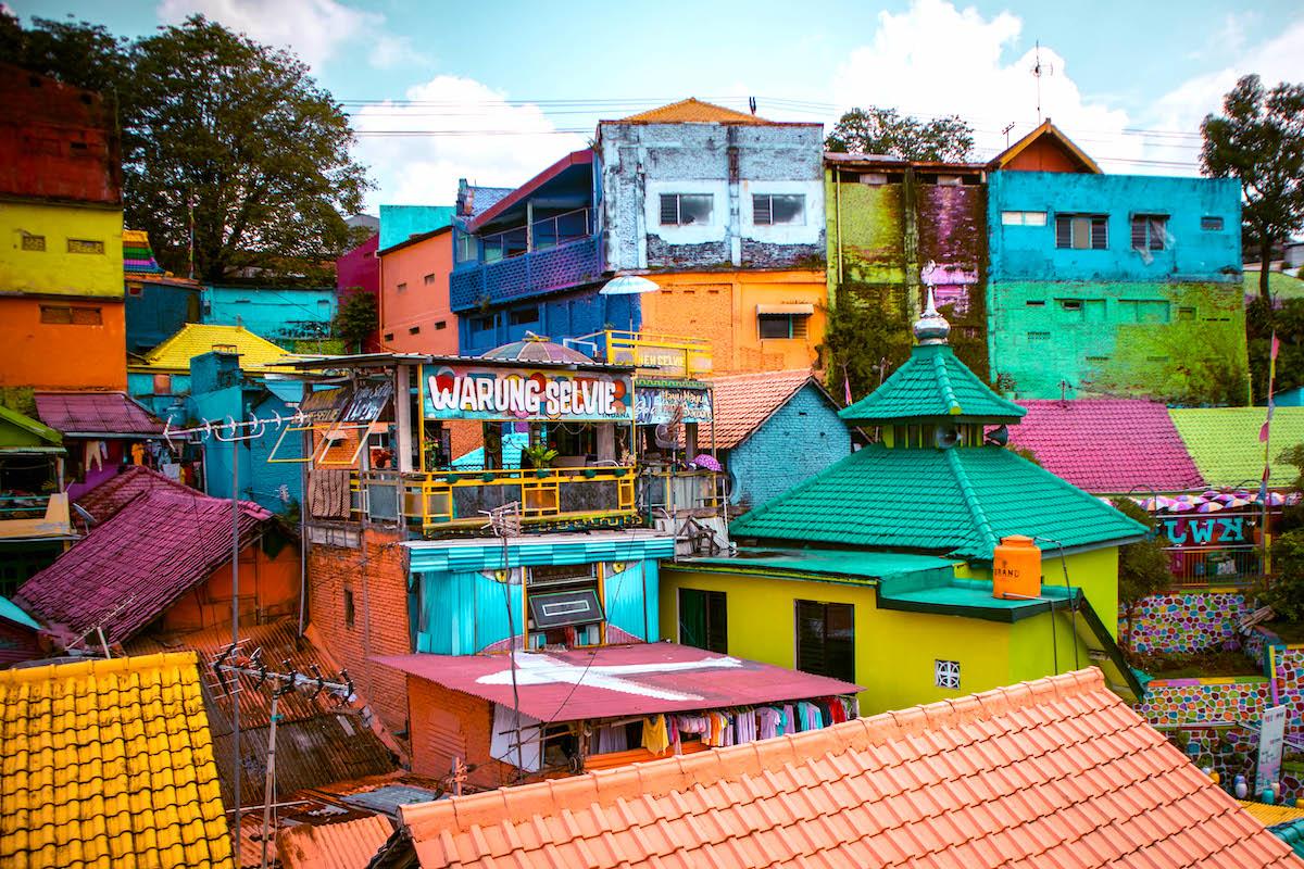 Kampung Warna Warni Jodipan - Rainbow Village in Malang, Island Java