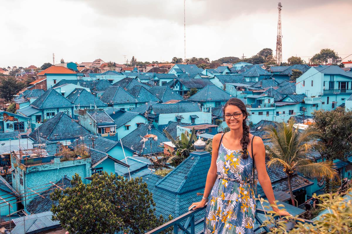 Kampung Biru Arema, Blue City in Malang Java Island, Indonesia