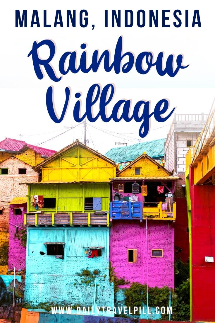 Kampung Warna Warni Jodipan - Rainbow Village in Malang, Island Java