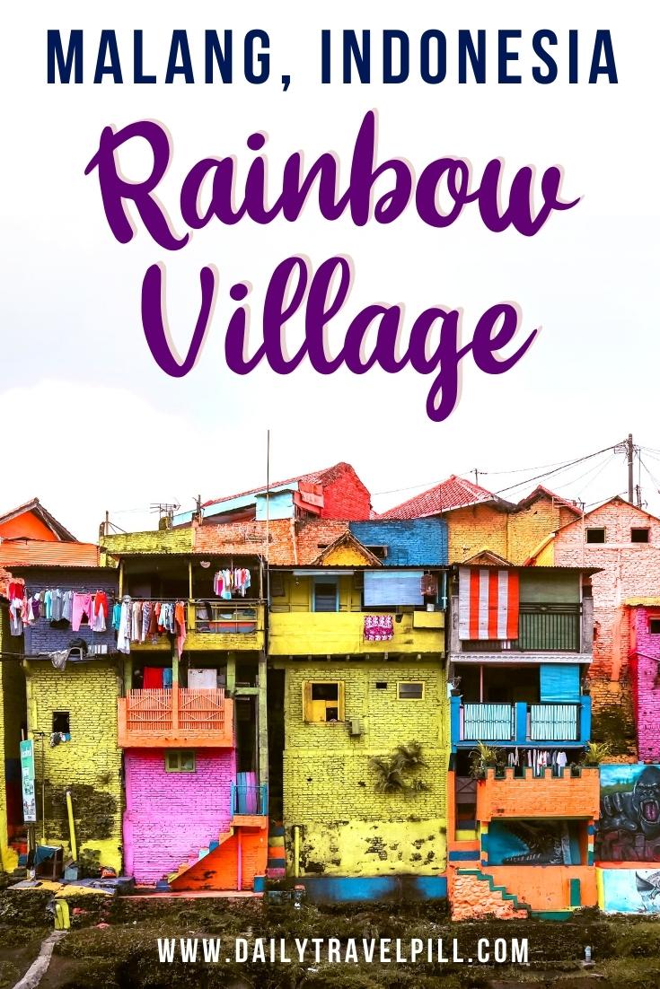 Kampung Warna Warni Jodipan - Rainbow Village in Malang, Island Java