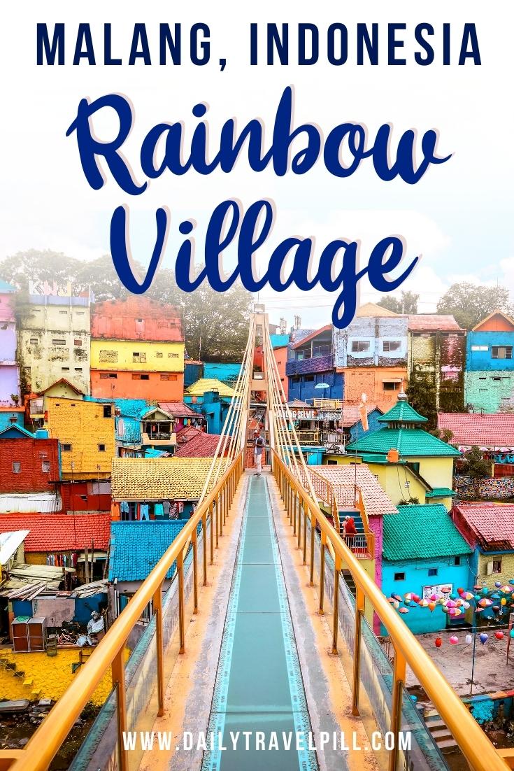 Kampung Warna Warni Jodipan - Rainbow Village in Malang, Island Java