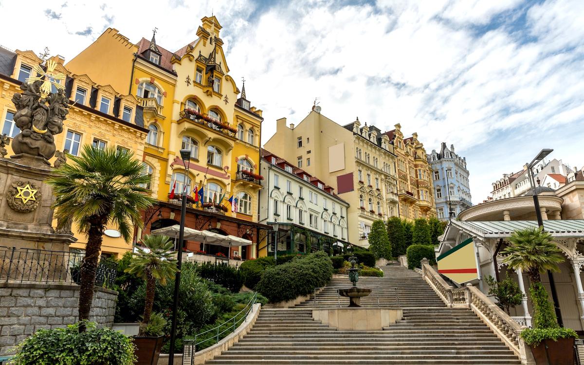 Karlovy Vary Stairs near Market Colonnade