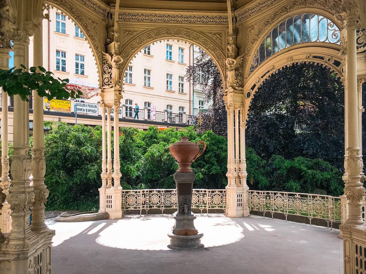 Park Colonnade in Karlovy Vary on a sunny day