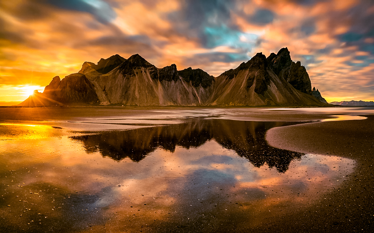 Stokksnes Beach Iceland, stokksnes peninsula, Vestrahorn,