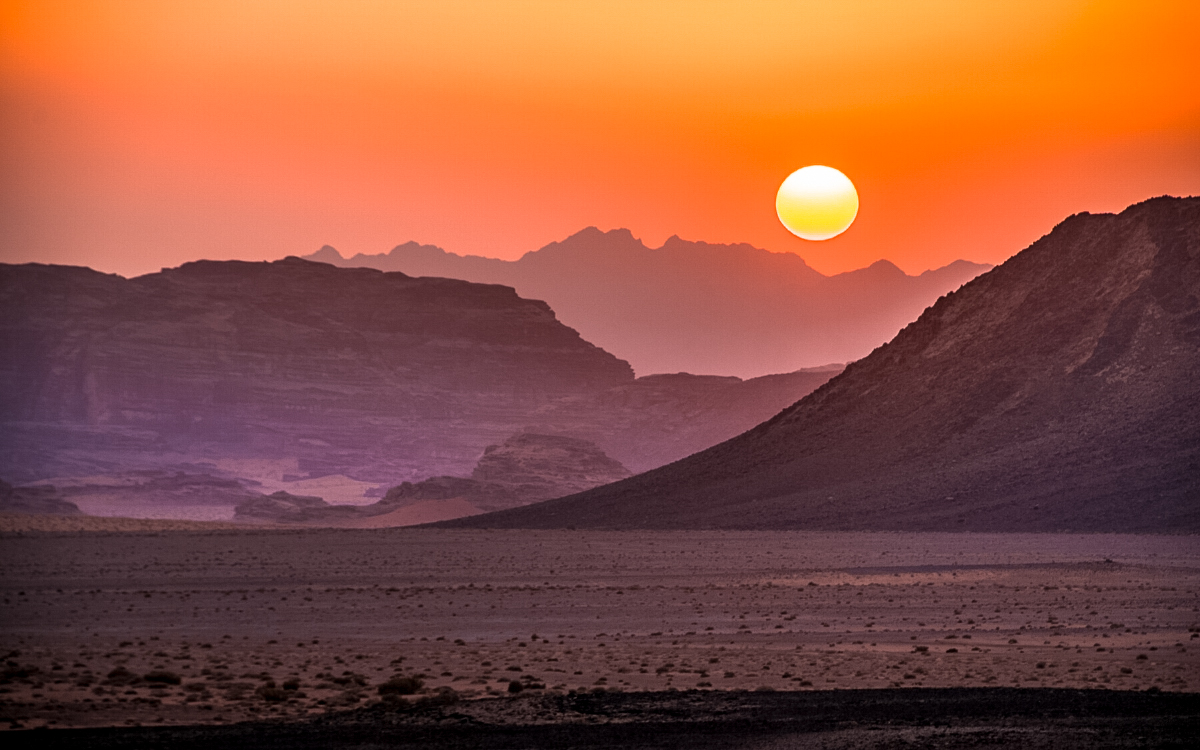 sunset in wadi rum, best sunset locations in Wadi Rum, sunset view Wadi Rum